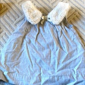Baby Gap Faux Fur Collar Dress, 3-6 months